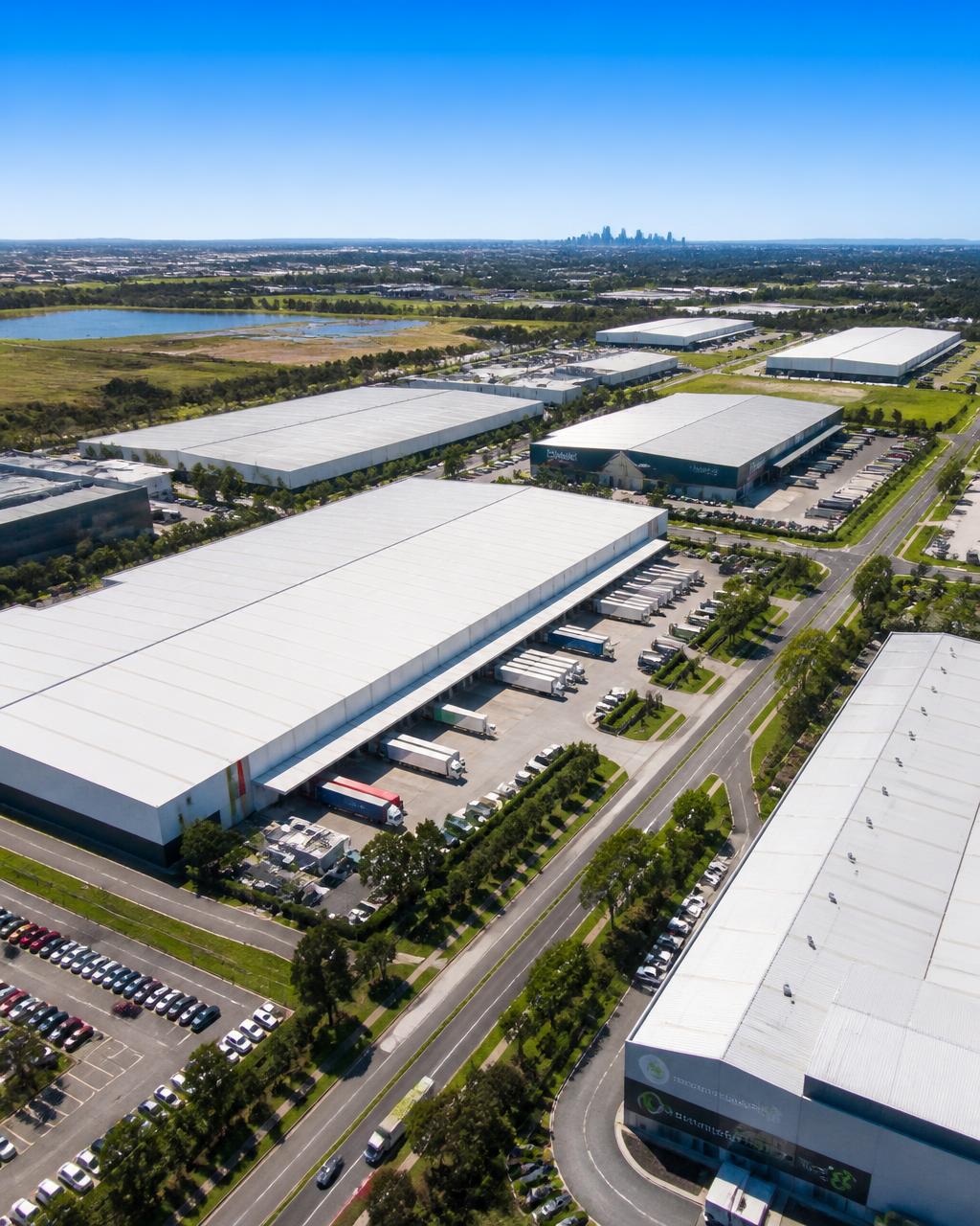 Aerial view of an industrial estate analysed by the ElevateIQ valuation desk